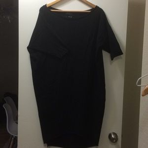 Black oversized cotton dress